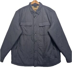 Prana Encinitas Coat Puffer Sherpa Lined Full Button Jacket Sz XL Mens‎